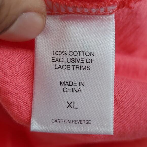 NY&Co Sleeveless Pink Mock Turtleneck Lace Top XL - Picture 5 of 6